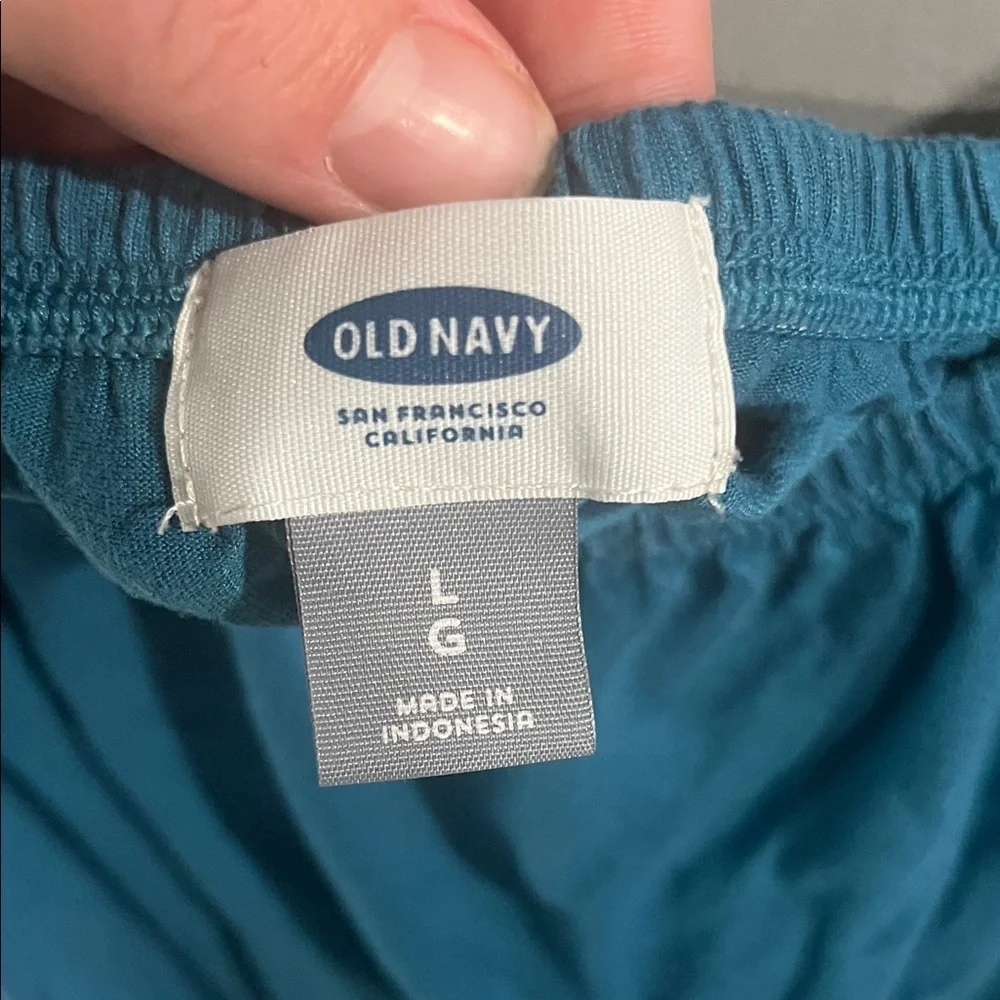 Old Navy Teal Off The Shoulder Blouse Large - Picture 2 of 4